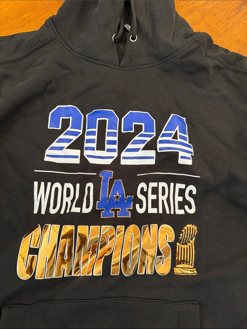 Men's Black 2024 World Series Champions Pullover Hoodie LA Dodgers xxxl